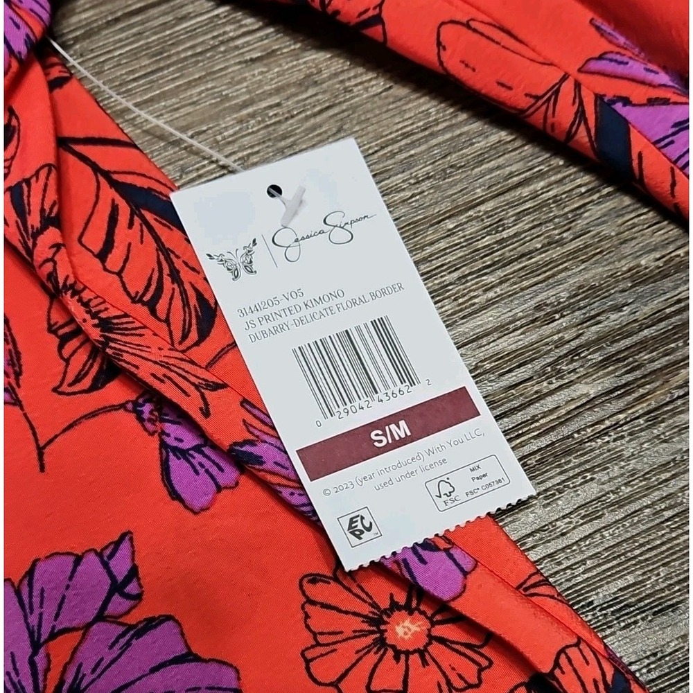 Jessica Simpson Floral Kimono Duster Size S/M - Picture 8 of 8